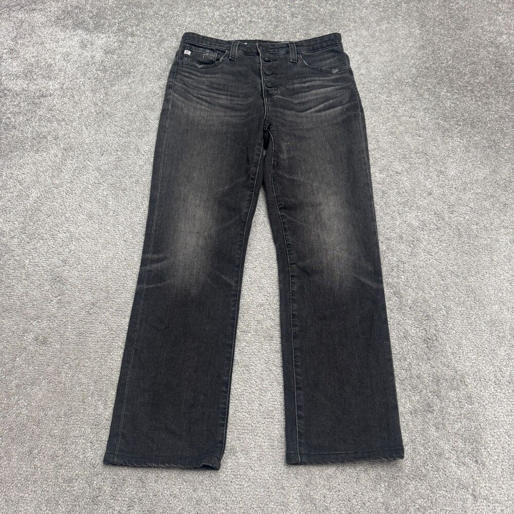 AG Adriano Goldschmied The Isabelle Button-Up High Rise Straight Crop Jeans 26R
